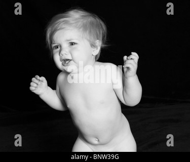 upset baby crying angry pout chubby Stock Photo