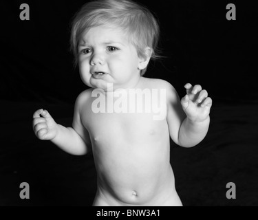 upset baby crying angry Stock Photo