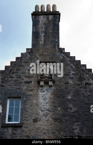 Clan Fletcher Coat of Arms Historic Dunans Castle Glendaruel Argyll Scotland Stock Photo