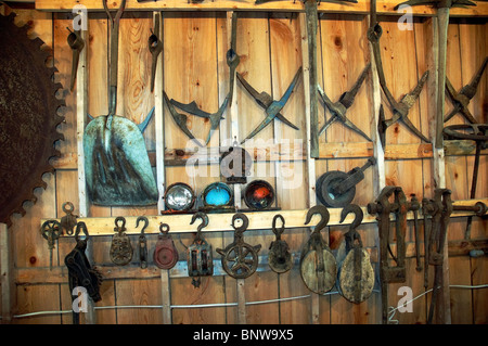 Machine shop at Barthell coal Mining Camp, Kentucky Stock Photo