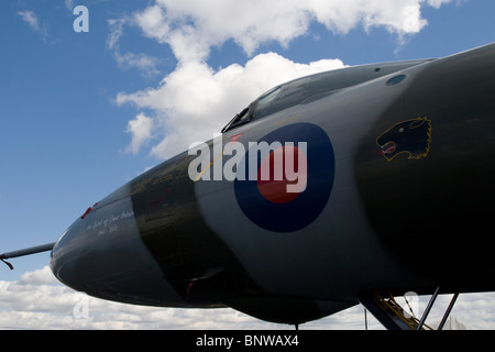 Cockpit of Avro Vulcan bomber XH558 at Farnborough International Air Show 2010 Great Britain Stock Photo