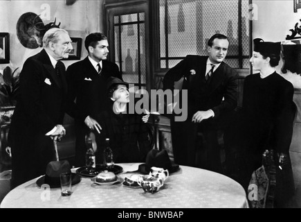 C. AUBREY SMITH, LAURENCE OLIVIER, JOAN FONTAINE, GEORGE SANDERS, JUDITH ANDERSON, REBECCA, 1940 Stock Photo