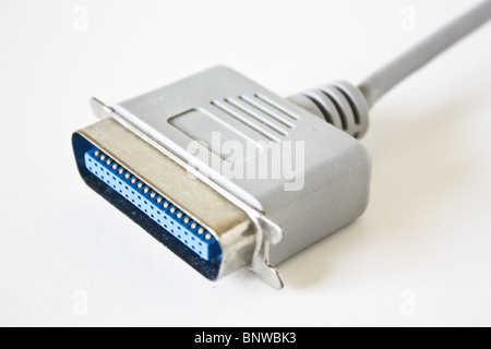 parallel port printer cable Stock Photo