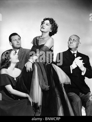 NANCY OLSON, WILLIAM HOLDEN, GLORIA SWANSON, ERICH VON STROHEIM, SUNSET BOULEVARD, 1950 Stock Photo