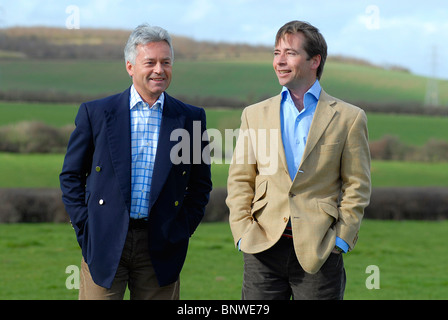 Shadow Secretary of State for Business, Alan Duncan and his partner James Dunseath at home in Rutland, 01-03-2008. Stock Photo