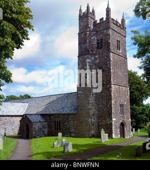 Ashwater Parish Church is dedicated to St. Peter ad Vincula, and dates from 1250,  replaceing a previous church in the same site Stock Photo