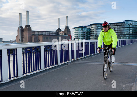 London Night Rider Stock Photo