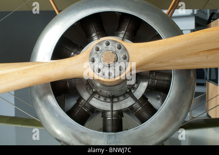 Close-up Of The Front Propeller of a Sopwith Camel Fighter Airplane Stock Photo