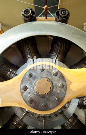 Close-up Of The Front Propeller of a Sopwith Camel Fighter Airplane Stock Photo