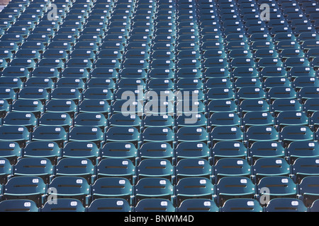 Empty bleacher seats Stock Photo