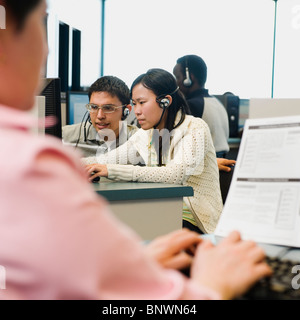 Adults students learning English as a second language Stock Photo