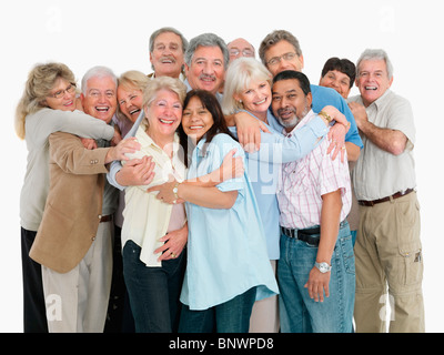 A group of people embracing Stock Photo