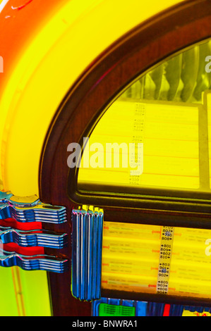 Partial view of a juke box Stock Photo