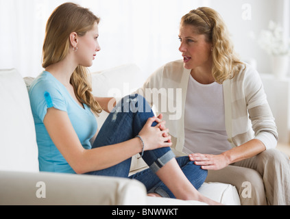 Mother and daughter having an argument Stock Photo