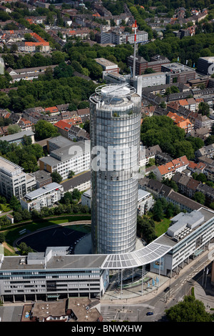 City center, skyline of  Essen, Germany, in the Ruhr Area. Office buildings of several major companies, Stock Photo