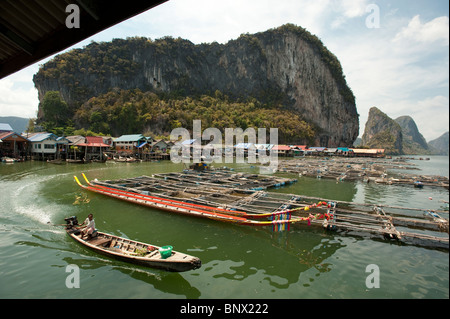 Sea gypsy village at Koh Panyee, Phang Nga Bay, Thailand, Asia Stock Photo