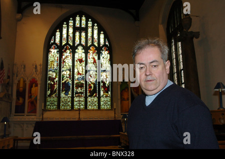 The Rector, The Reverend Michael Trodden, at St Andrews, Ampthill, Bedfordshire, UK Stock Photo