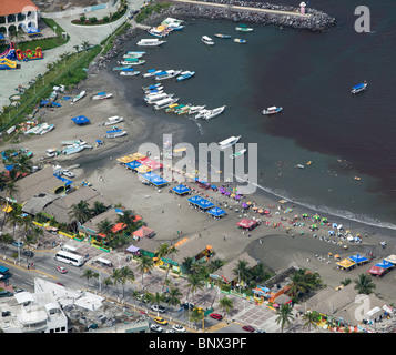 aerial view above downtown beach Veracruz Mexico Stock Photo