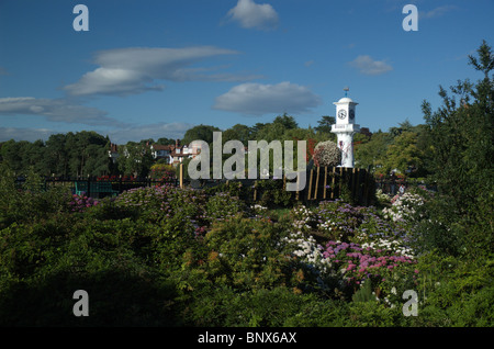 Veiw of the Scott Memorial in Roath Park Stock Photo