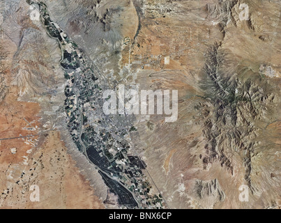 aerial map view above Rio Grande valley Las Cruces New Mexico