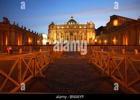 Maderno's façade of St. Peter's Basilica, Rome, Italy Stock Photo