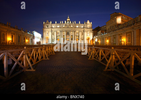 Maderno's façade of St. Peter's Basilica, Rome, Italy Stock Photo