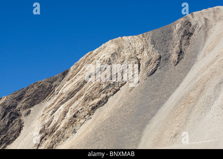 A mountain's slope next to Pangong Lake in the region of Ladakh in India. Stock Photo