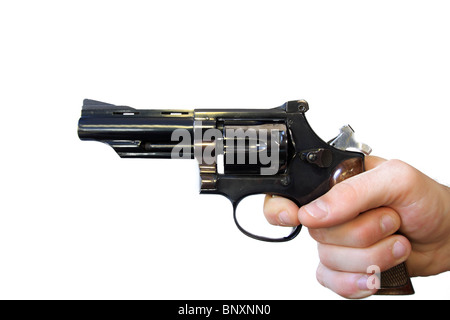 gun in hand Stock Photo