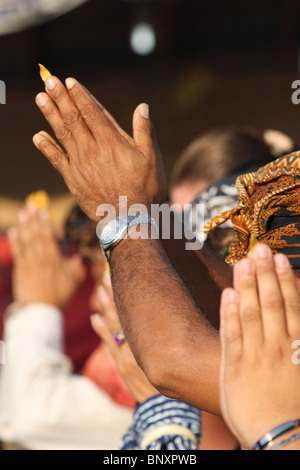 Balinese Praying hands Stock Photo