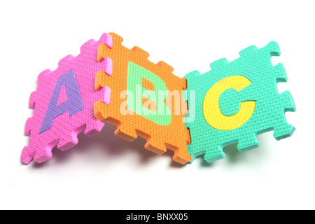 Alphabet Puzzle Pieces Stock Photo