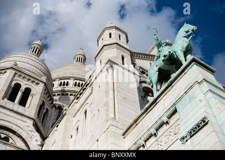 Equestrian Statue of King Louis IX at Sacre C?ur, Montmartre, Paris, France Stock Photo