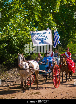 Participants in the annual festival Patria Gaucha in Tacuarembo Uruguay Stock Photo