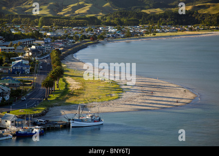 Whitianga Harbour and Buffalo Beach, Whitianga, Coromandel Peninsula, North Island, New Zealand Stock Photo