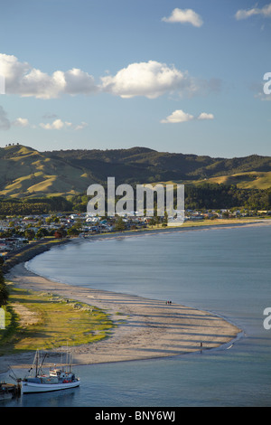 Whitianga Harbour and Buffalo Beach, Whitianga, Coromandel Peninsula, North Island, New Zealand Stock Photo