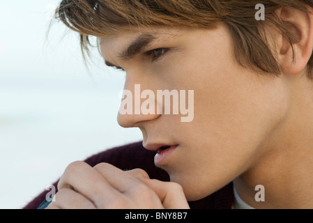 Young man, profile Stock Photo