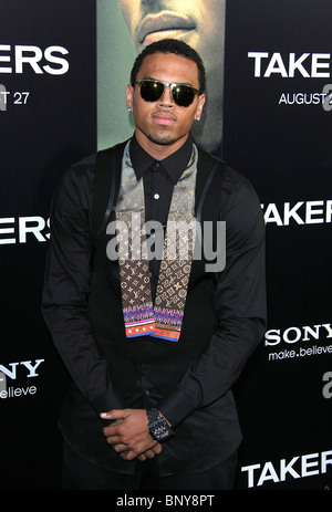 CHRIS BROWN TAKERS WORLD PREMIERE LOS ANGELES CALIFORNIA USA 04 August 2010 Stock Photo