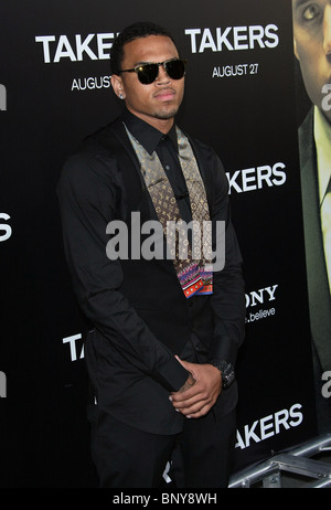 CHRIS BROWN TAKERS WORLD PREMIERE LOS ANGELES CALIFORNIA USA 04 August 2010 Stock Photo