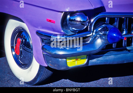 close up detail front end teenage mutant ninja turtles car. Stock Photo