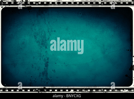 Computer designed highly detailed grunge textured film frame with space for your text or image Stock Photo
