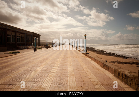 Plage Aglou with newly-built Promenade, near Tiznit, Atlantic Coast, Morocco Stock Photo