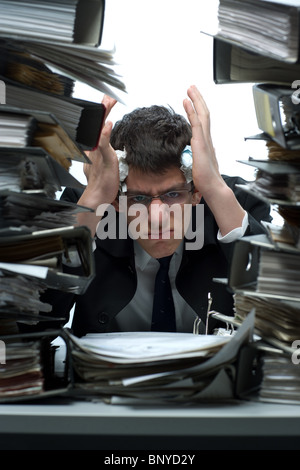 A stressed accountant Stock Photo