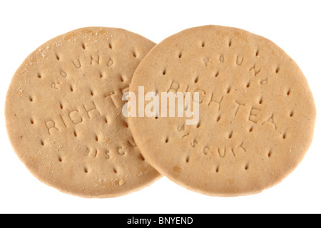 Two rich tea biscuits Stock Photo