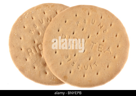 Two rich tea biscuits Stock Photo