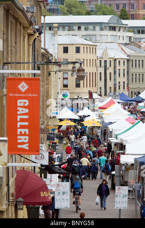 Salamanca Market.  Salamanca Place, Hobart, Tasmania, AUSTRALIA Stock Photo