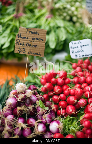 Fresh produce in Salamanca Market.  Hobart, Tasmania, AUSTRALIA Stock Photo