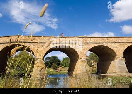 Richmond Bridge - the first stone bridge in Australia, built by convicts in 1823. Richmond, Tasmania, AUSTRALIA Stock Photo