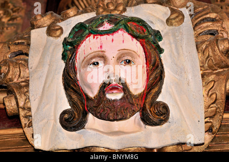 Spain, St. James Way: Image of dead Christ in the parish church Iglesia de Santiago in Triacastela Stock Photo
