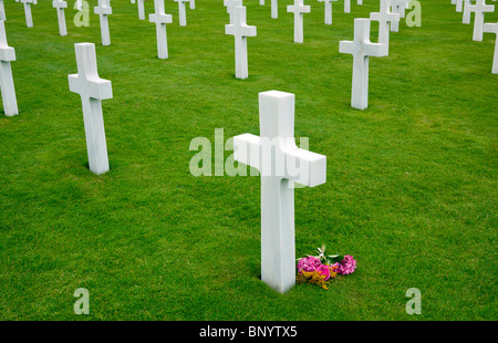 American cemetery in Omaha Beach, Normandy Stock Photo