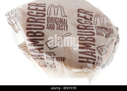 McDonald's hamburger. Stock Photo