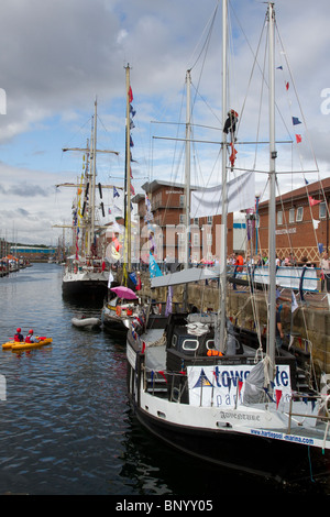 Hartlepool 2010 Tall Ships Race, Village and Marina, Teesside, North Yorkshire, UK Stock Photo